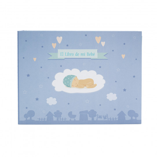 papeleria libro recuerdos bebe libro de mi bebé azul niño