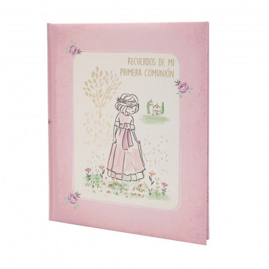 Libro de recuerdos primera comunion Niña aquarela