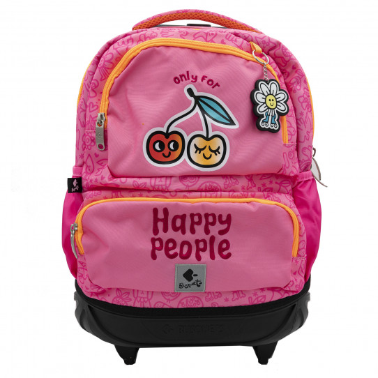 mochila dupla rodas happy people