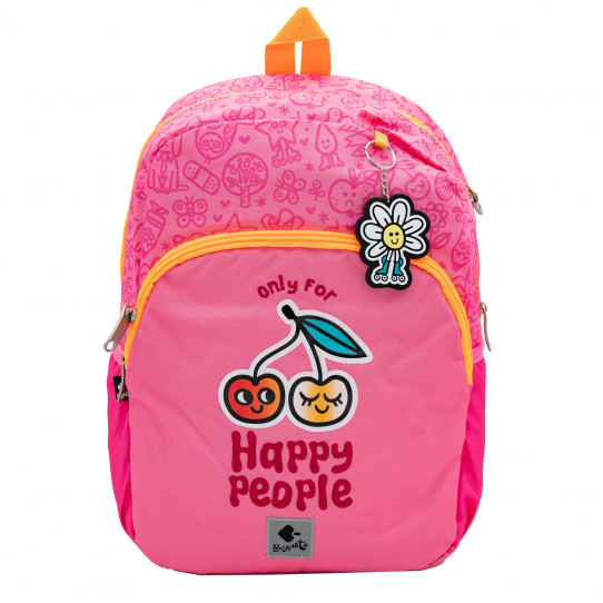 mochila escolar mediana happy people