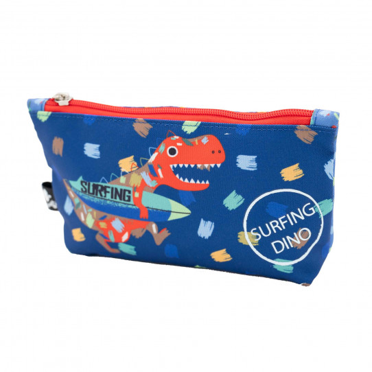 Pencil case Surfing Dino
