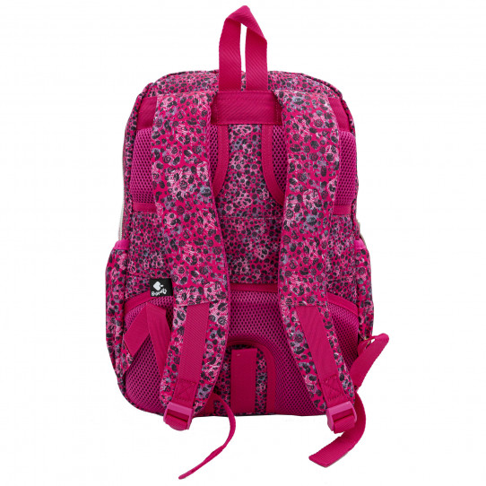 sac a dos scolaire double wild pink