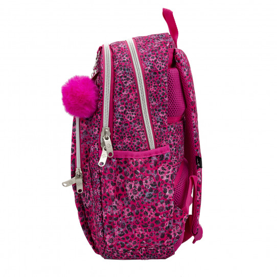 sac a dos scolaire double wild pink
