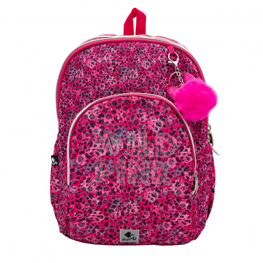 sac a dos scolaire double wild pink