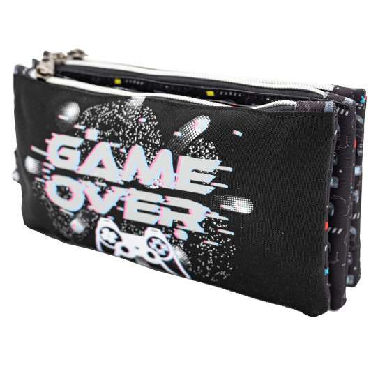 backpacks and accessorise pencil case triple pencil case game over