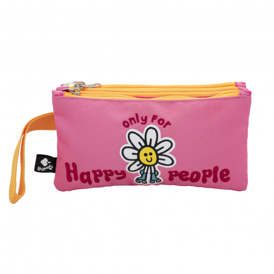 triple pencil case happy people