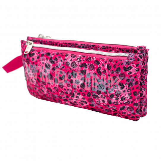 backpacks and accessorise pencil case triple pencil case wild pink