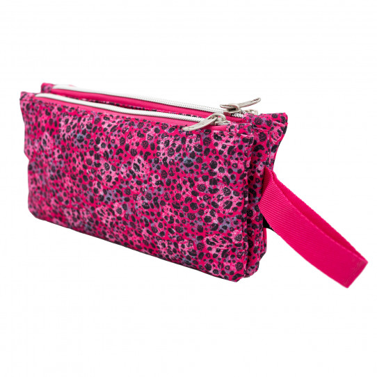triple pencil case wild pink