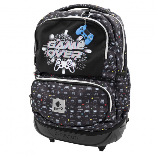 accessori e zaini zaino scuola trolley zaino doppio con ruote game over