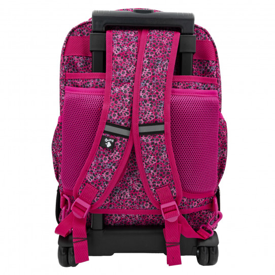 zaino doppio con ruote wild pink