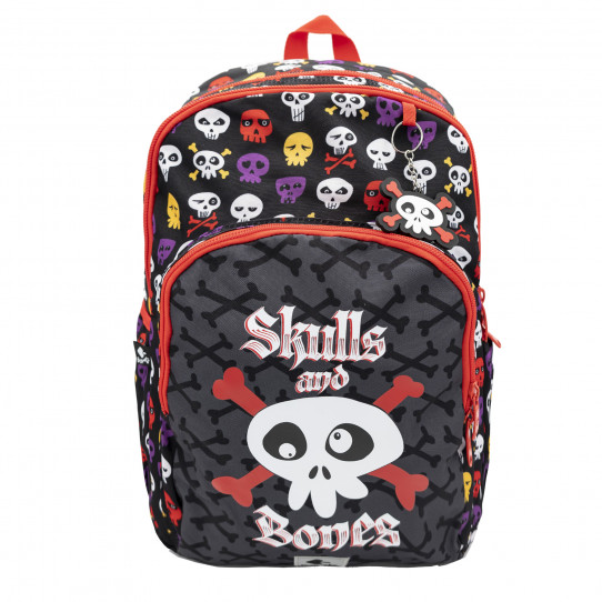 zaino scuola doppio skulls and bones