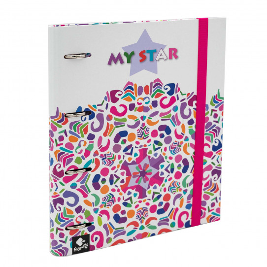 dossier a4 argolas com folhas My Star