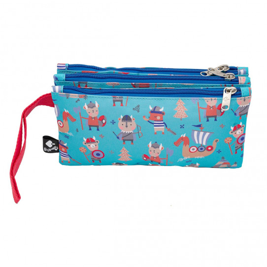 estuche escolar triple kids vikings