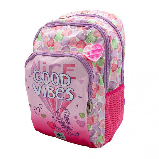 grand sac à dos scolaire adaptable Good Vibes