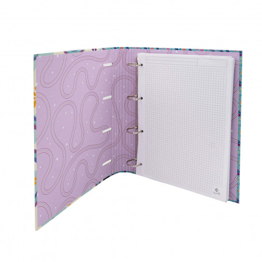 ringbinder with rubber skate