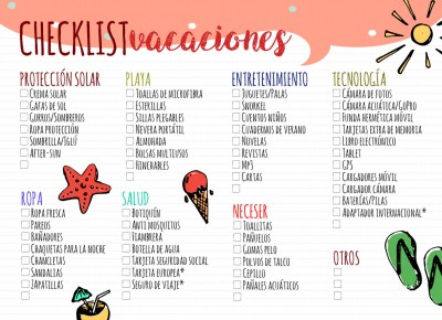 Checklist: hacer maletas para unas vacaciones con niños en la playa